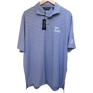 Polo Golf Ralph Lauren Striped Polo Shirt Mens XL Blue White PGA League NWT